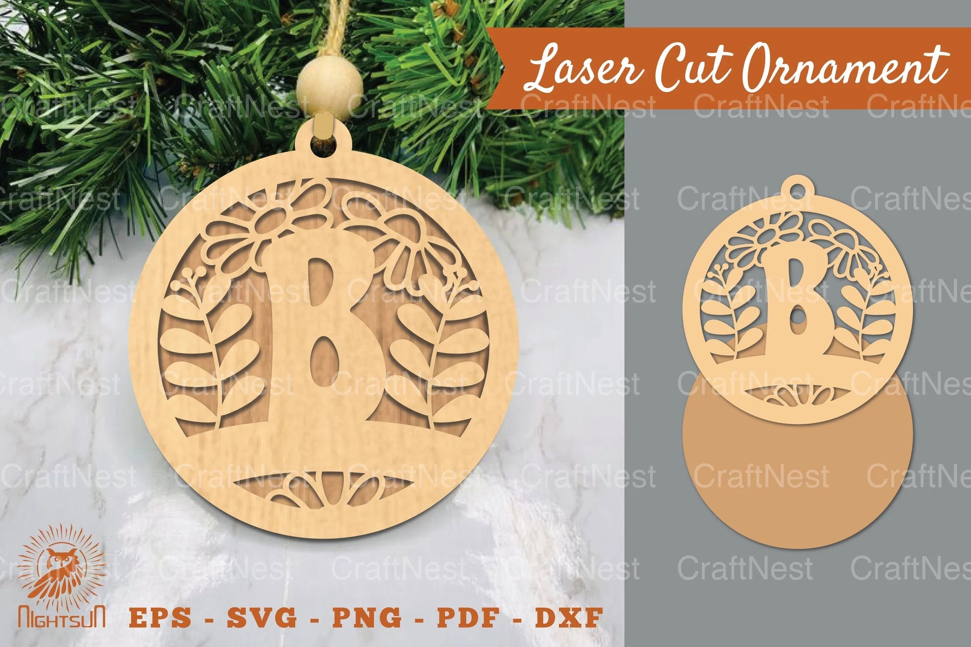 Letter B Laser Cut Ornament Clipart Bundle - CraftNest - Digital Crafting and Art