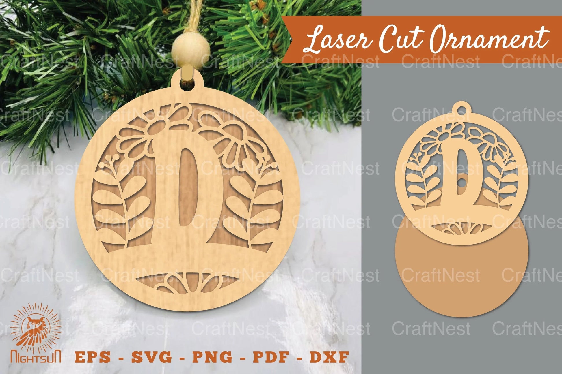 Letter D Laser Cut Ornament Clipart Bundle - CraftNest - Digital Crafting and Art