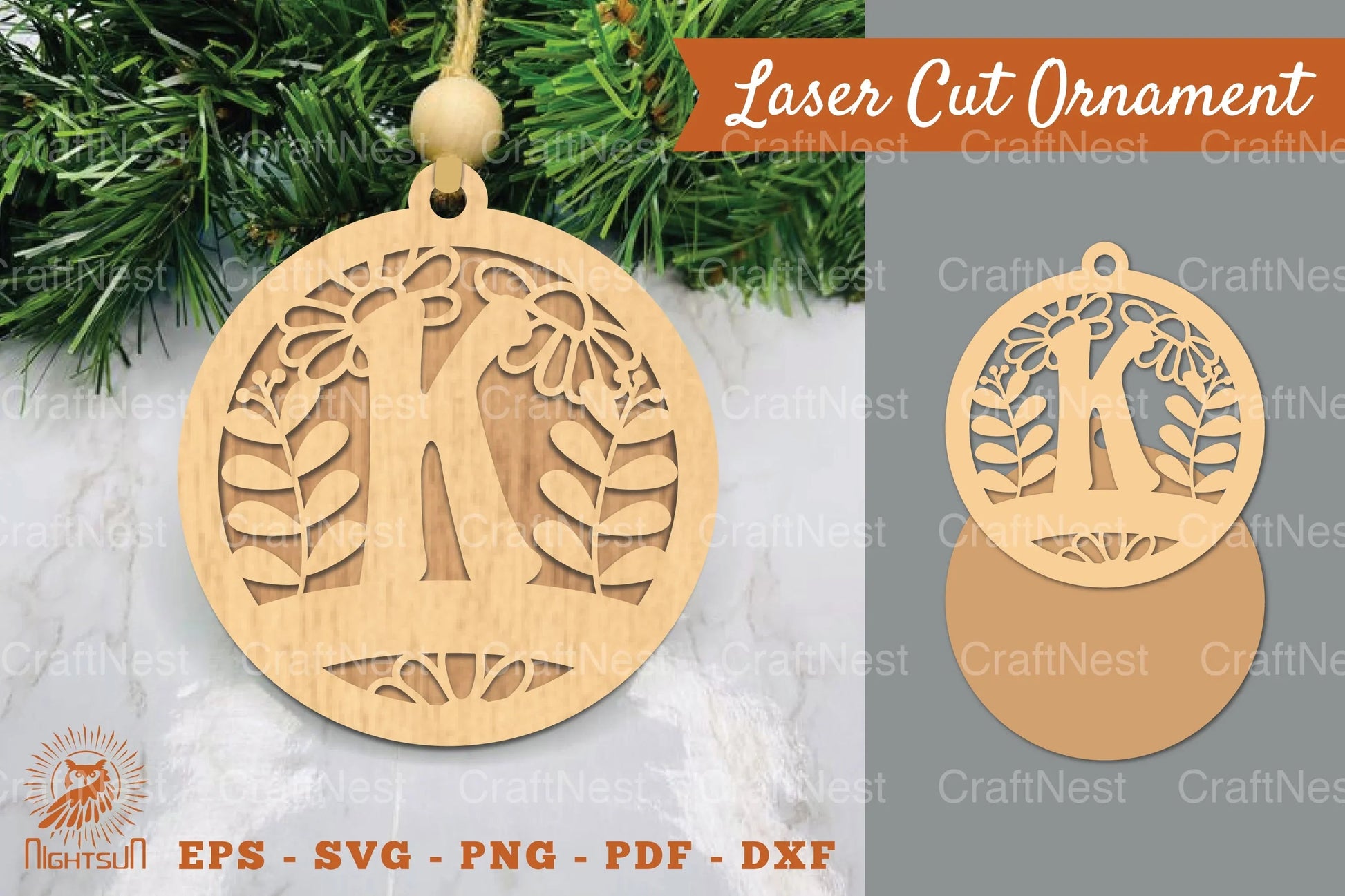 Letter K Laser Cut Ornament Clipart Bundle - CraftNest - Digital Crafting and Art