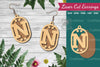 Letter N Laser Cut Earrings Design