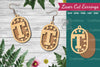 Letter T Laser Cut Earrings Design Bundle