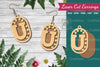 Letter U Laser Cut Earrings Design Bundle