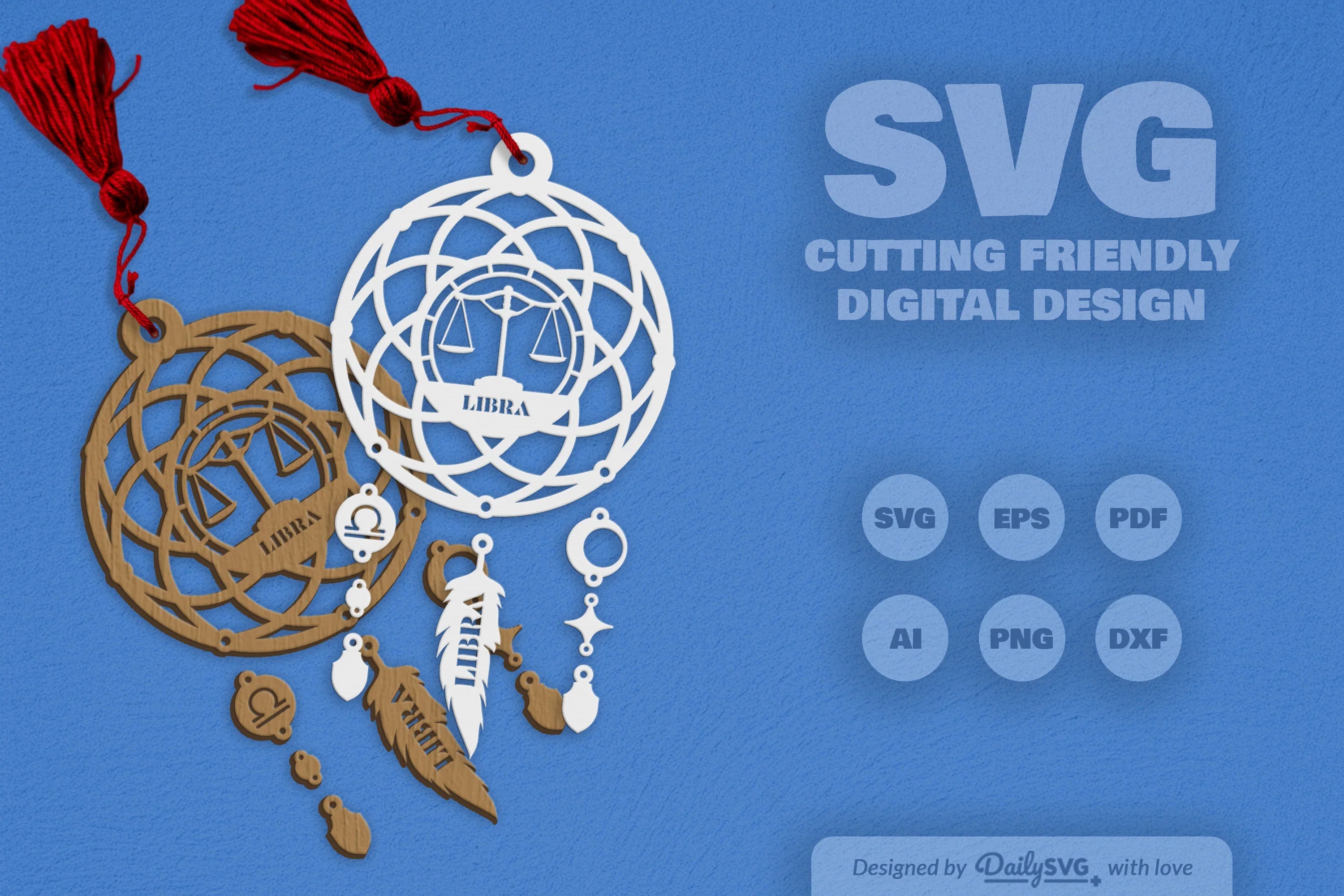 Libra Dream Catcher Set SVG Bundle 8 - CraftNest - Digital Crafting and Art