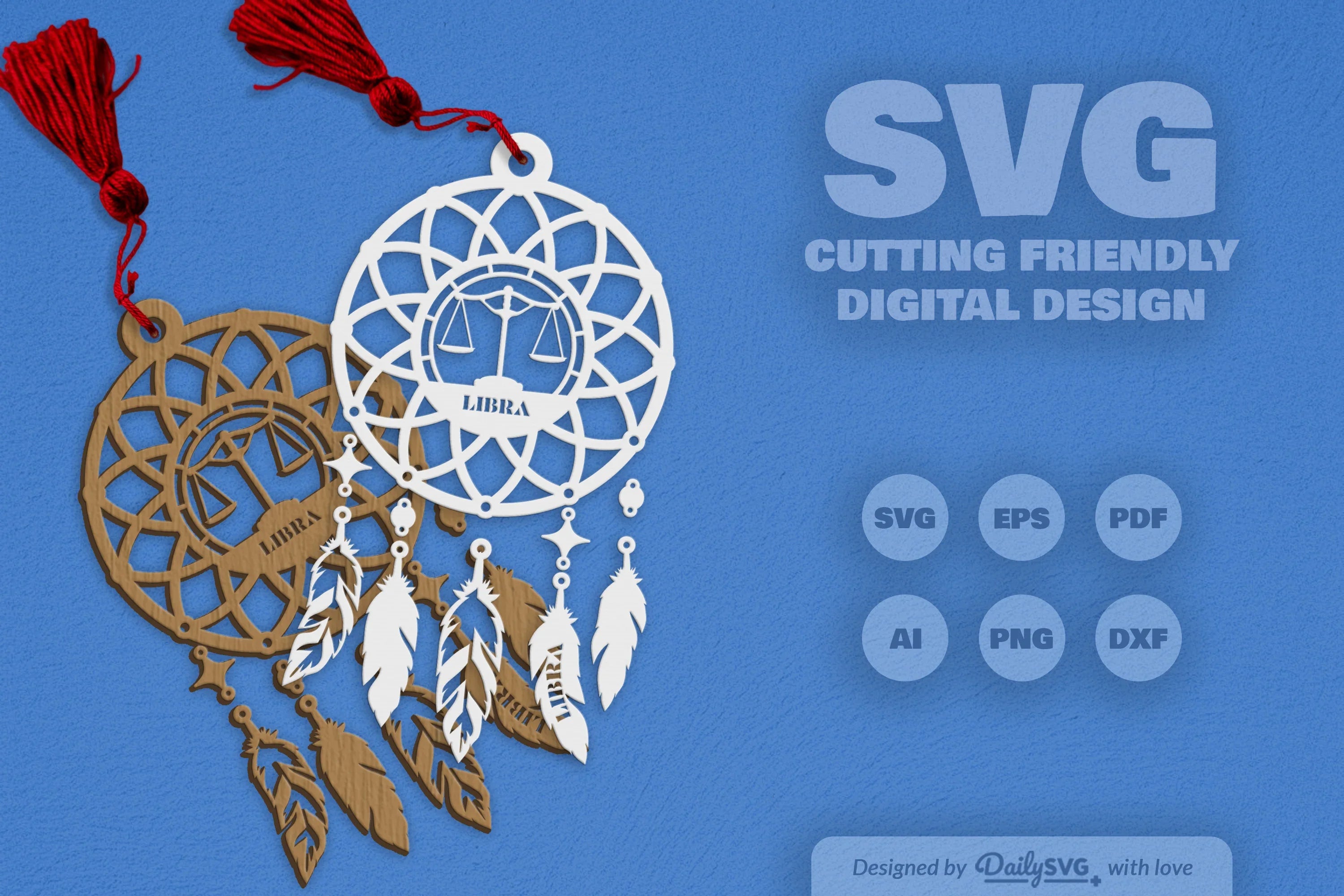 Libra Dream Catcher Set SVG Bundle 7 - CraftNest - Digital Crafting and Art