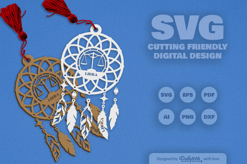 Libra Dream Catcher Set SVG Bundle 7 - CraftNest - Digital Crafting and Art
