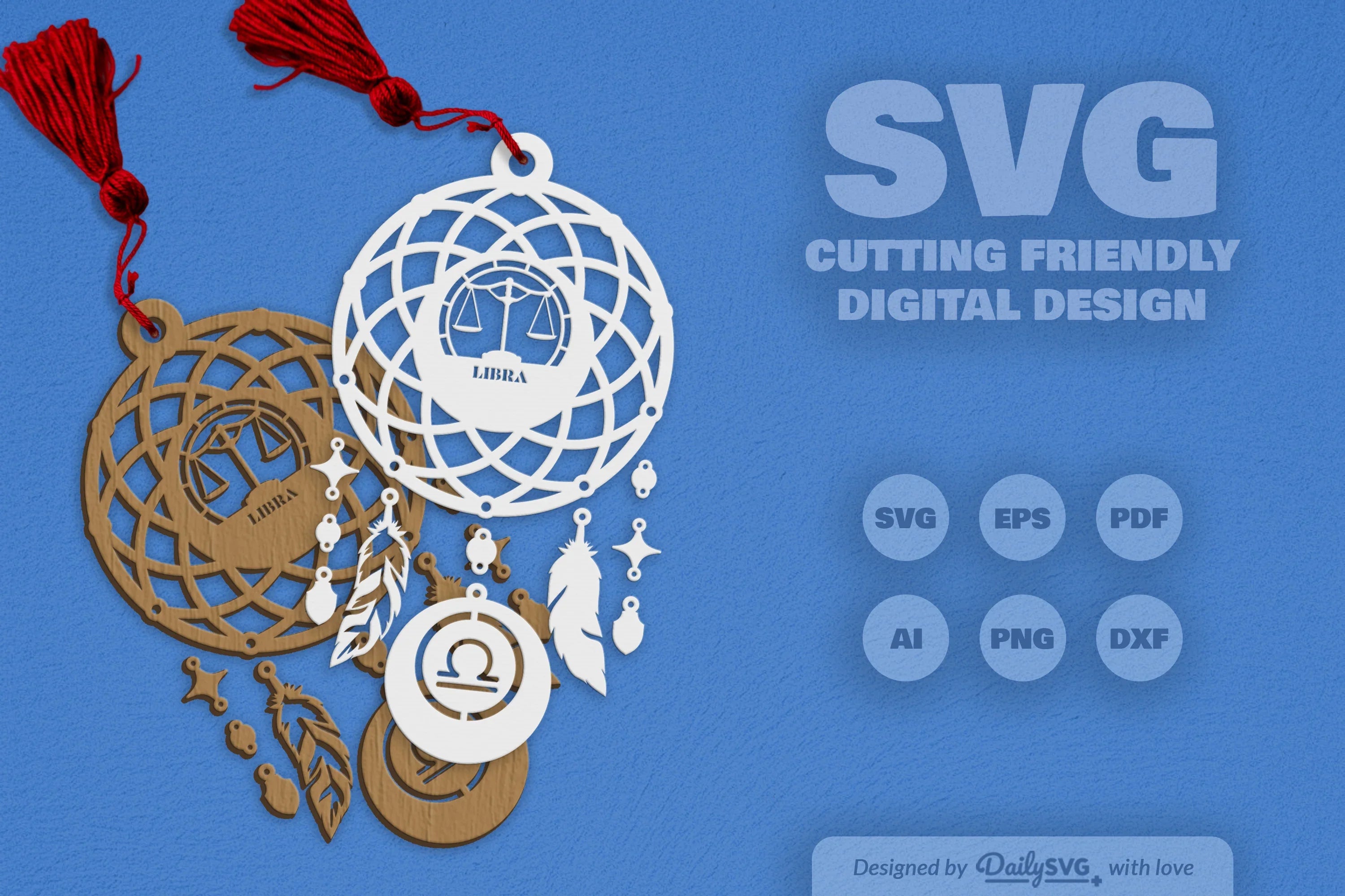 Libra Dream Catcher Set SVG Bundle 6 - CraftNest - Digital Crafting and Art