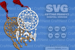 Libra Dream Catcher Laser Cut Clipart Set - CraftNest - Digital Crafting and Art