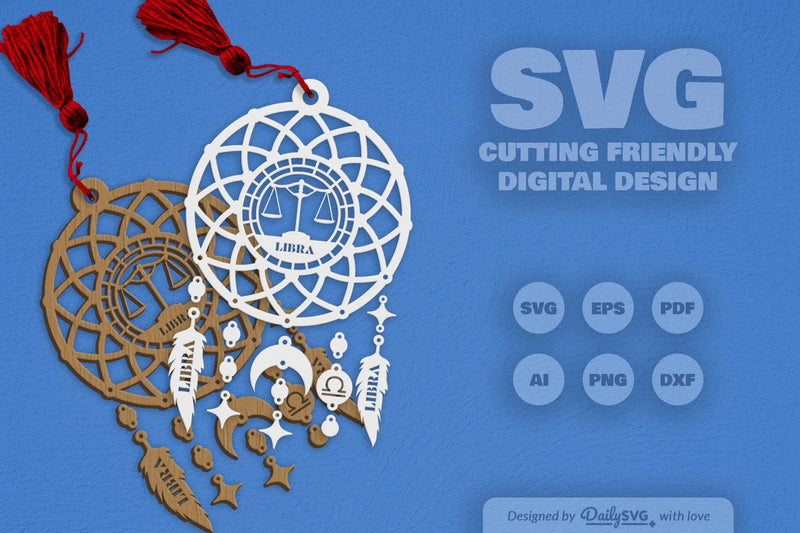 Libra Dream Catcher Set SVG Bundle 9 - CraftNest - Digital Crafting and Art