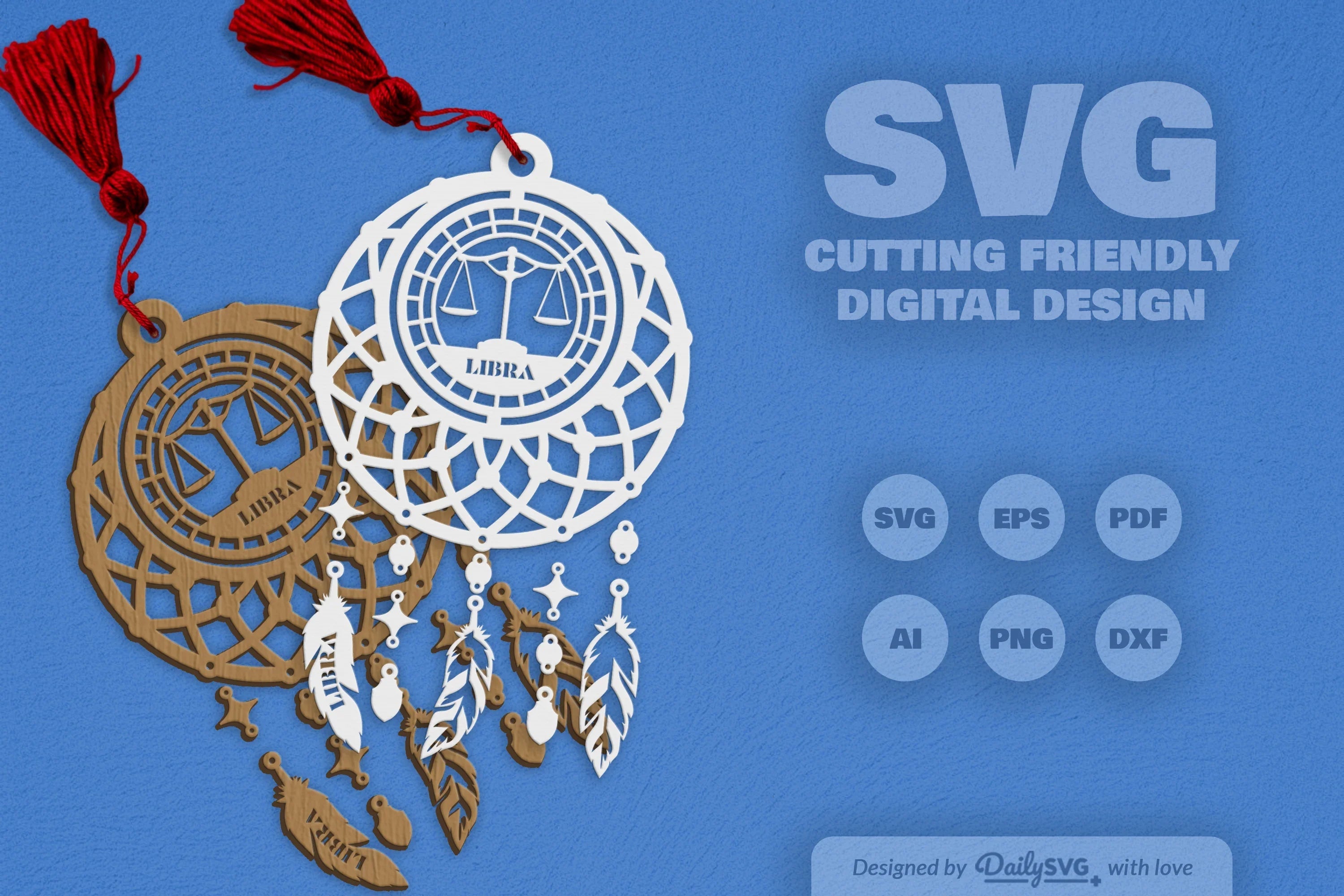 Libra Dream Catcher Set SVG Bundle 3 - CraftNest - Digital Crafting and Art