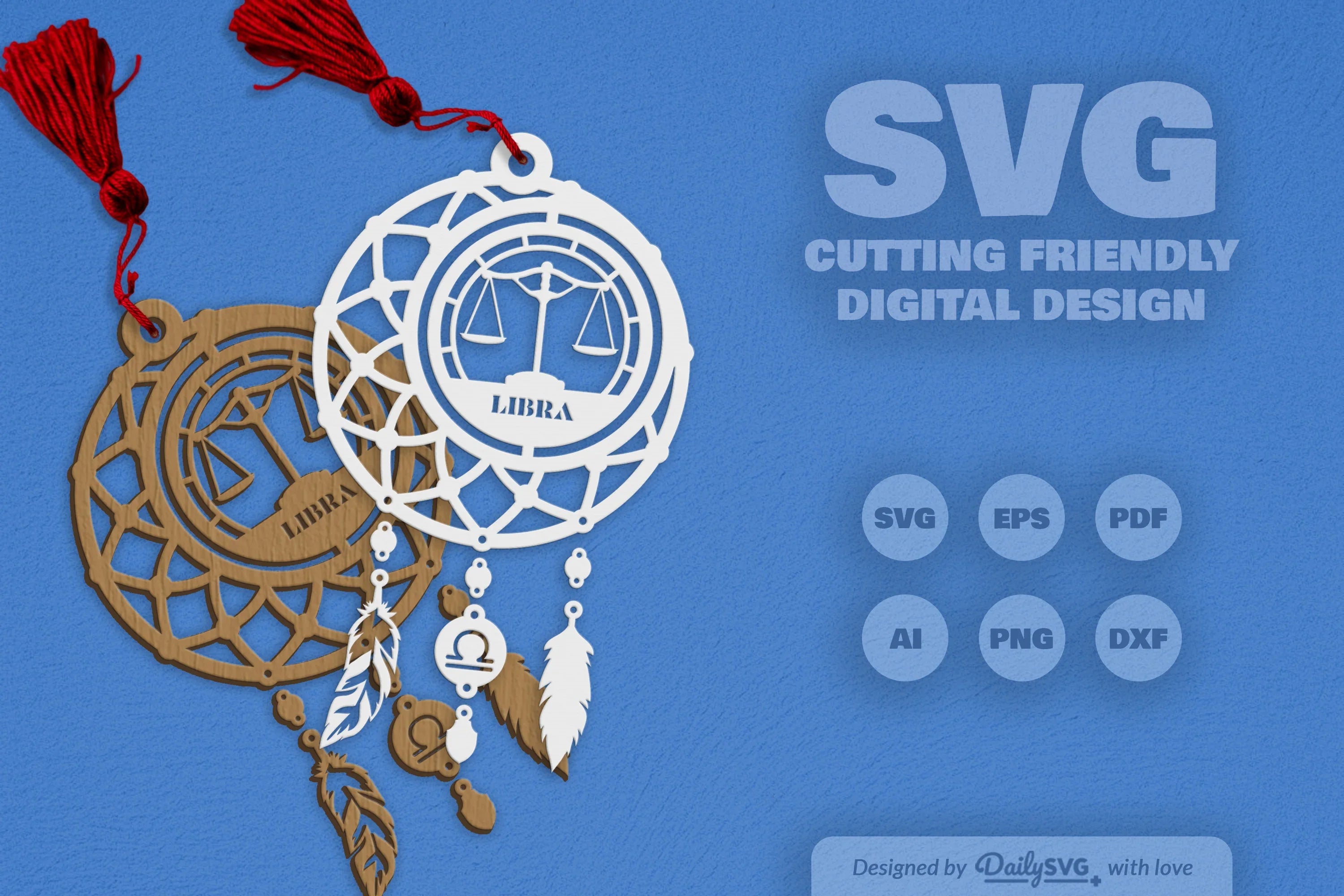Libra Dream Catcher Set SVG Bundle - CraftNest - Digital Crafting and Art