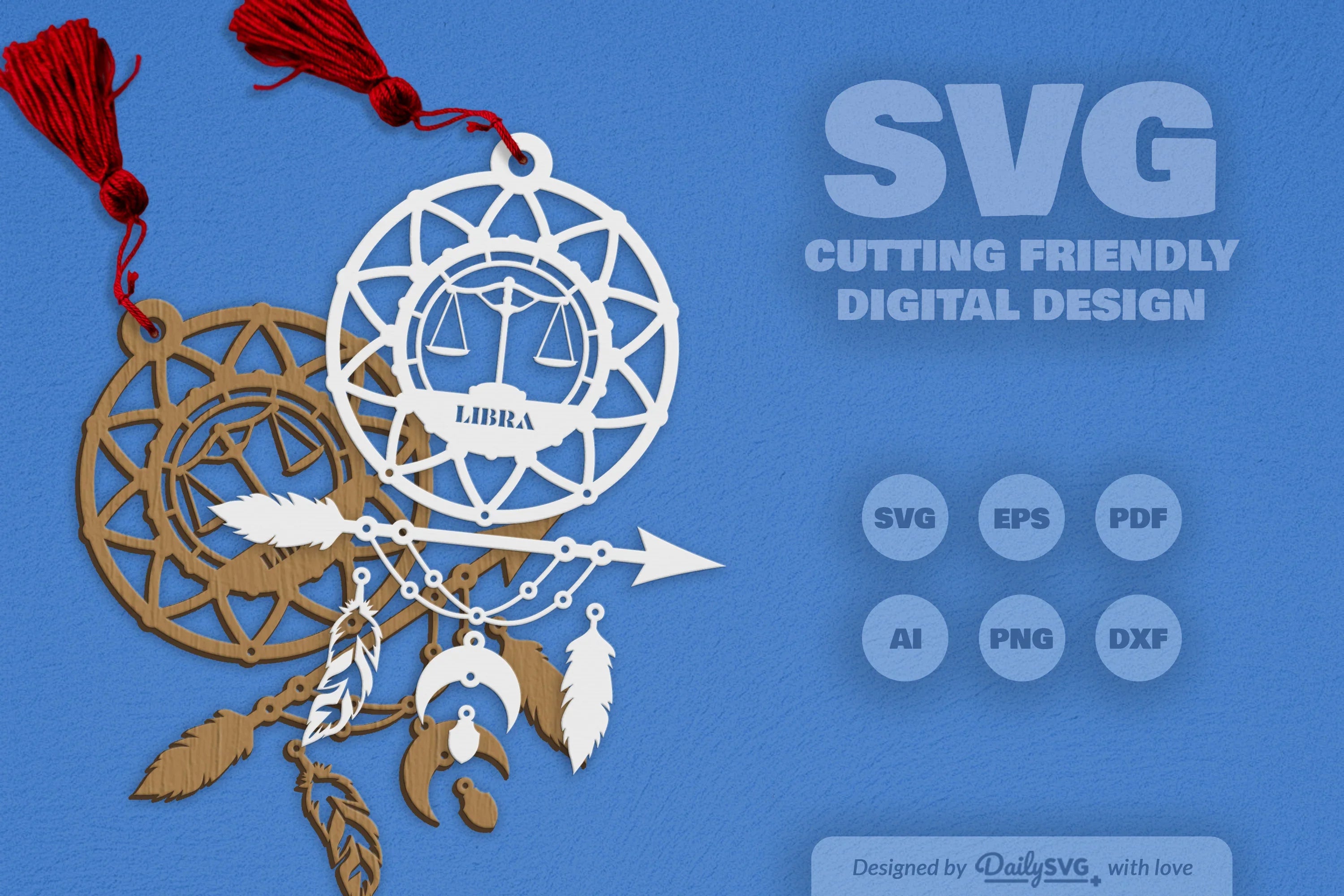 Libra Dream Catcher Set SVG Bundle 2 - CraftNest - Digital Crafting and Art