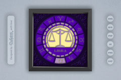Libra Zodiac 3D Shadow Box Papercut SVG Bundle - CraftNest - Digital Crafting and Art