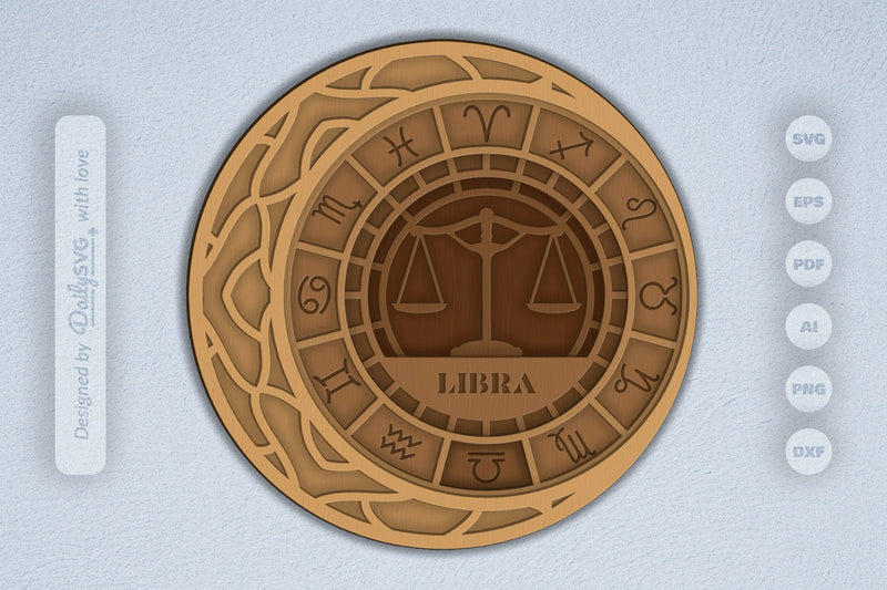 Libra Zodiac Laser Cut SVG Bundle - CraftNest - Digital Crafting and Art