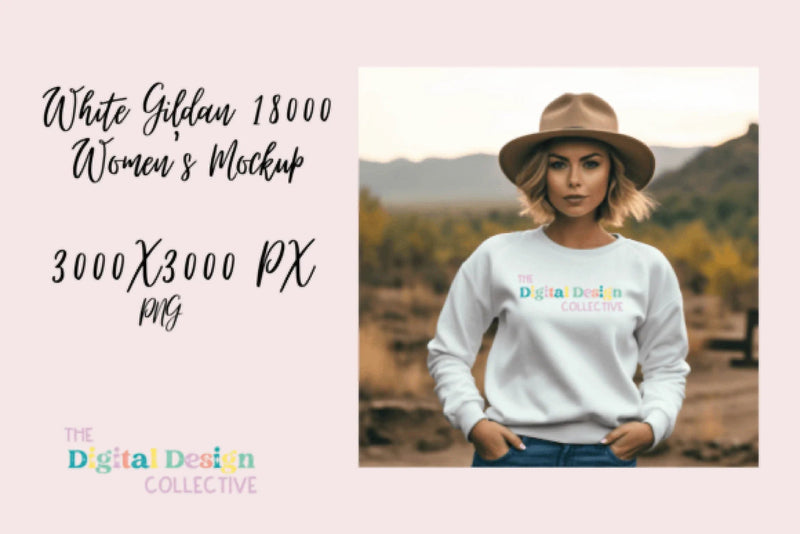 Stylish Gildan 18000 Sweater Lifestyle Mockup - CraftNest - Digital Crafting and Art