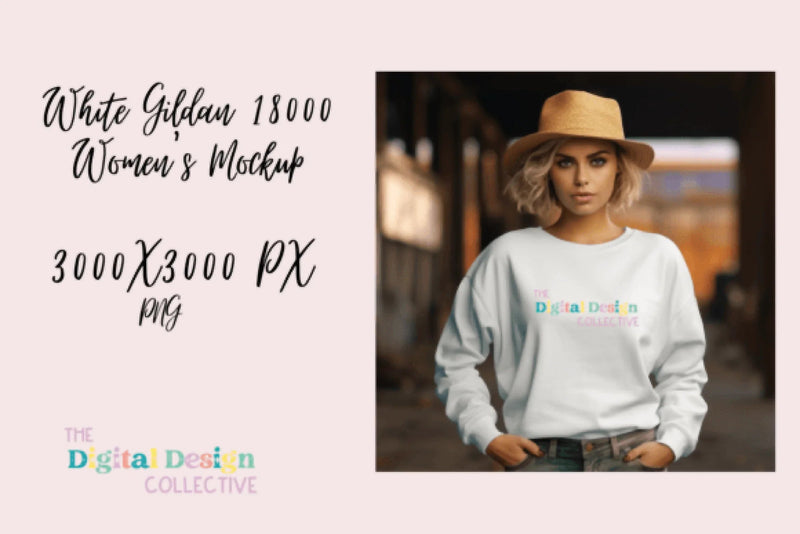 Stylish Gildan 18000 Sweater Lifestyle Mockup - CraftNest - Digital Crafting and Art