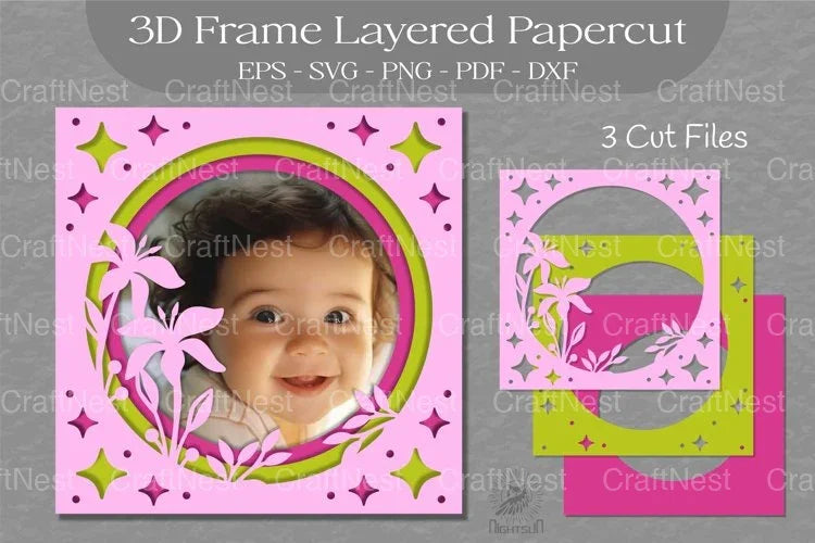Lily Flower 3D Frame Clipart Bundle - CraftNest - Digital Crafting and Art