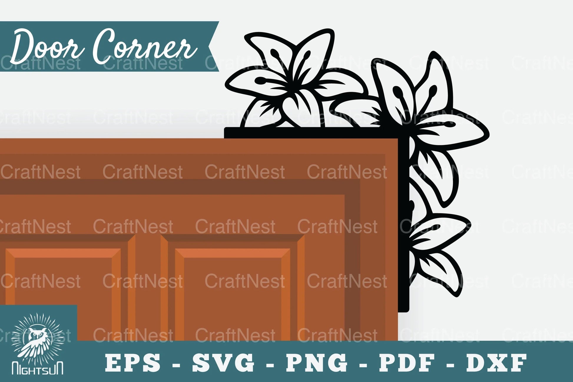 Lily Flower Door Corner Clipart Bundle - CraftNest - Digital Crafting and Art
