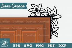 Lily Flower Door Corner Clipart Bundle - CraftNest - Digital Crafting and Art