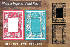 Lily Flower Papercut Card SVG Bundle - CraftNest - Digital Crafting and Art