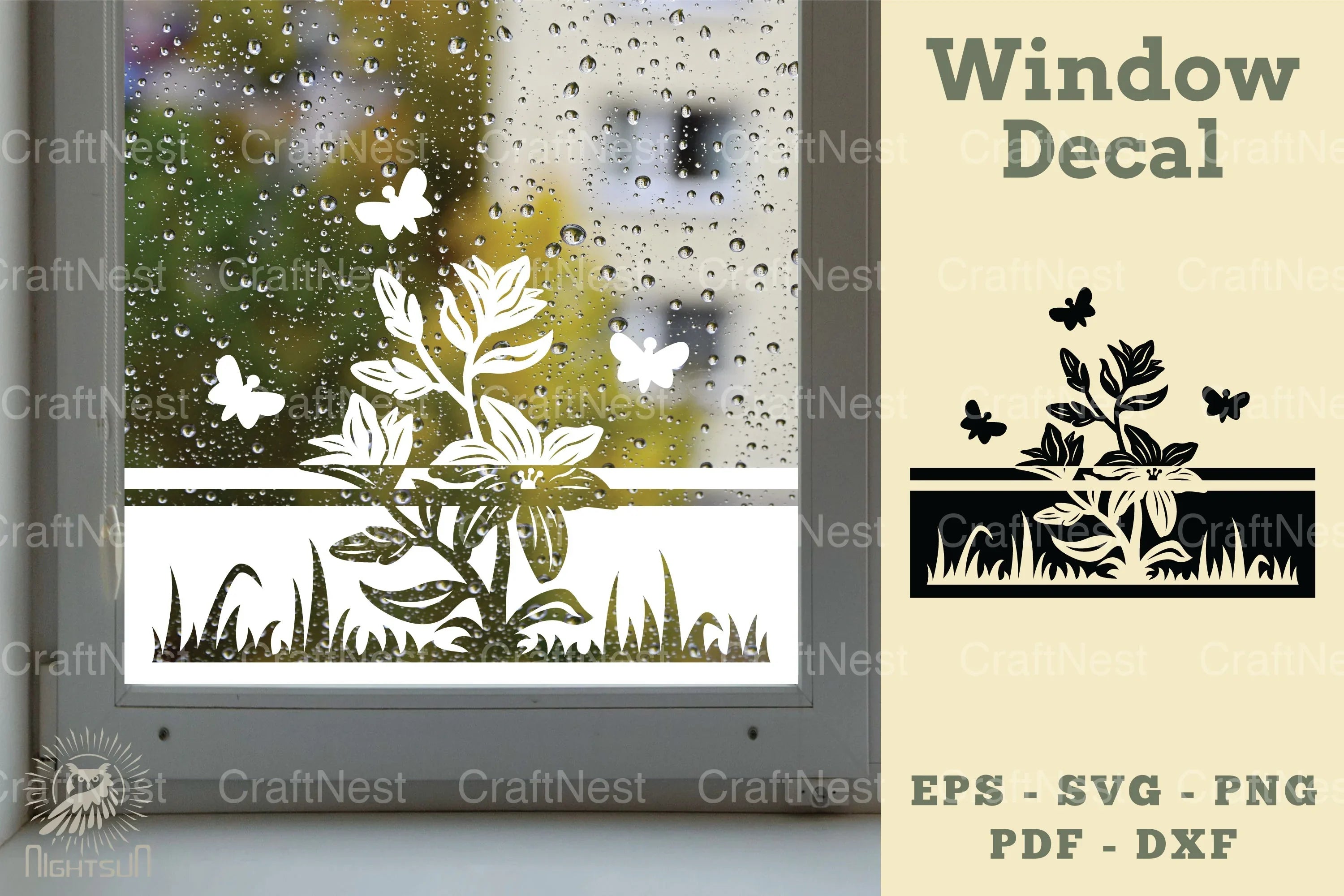 Lily Flower Window Decal Clipart Bundle - CraftNest - Digital Crafting and Art