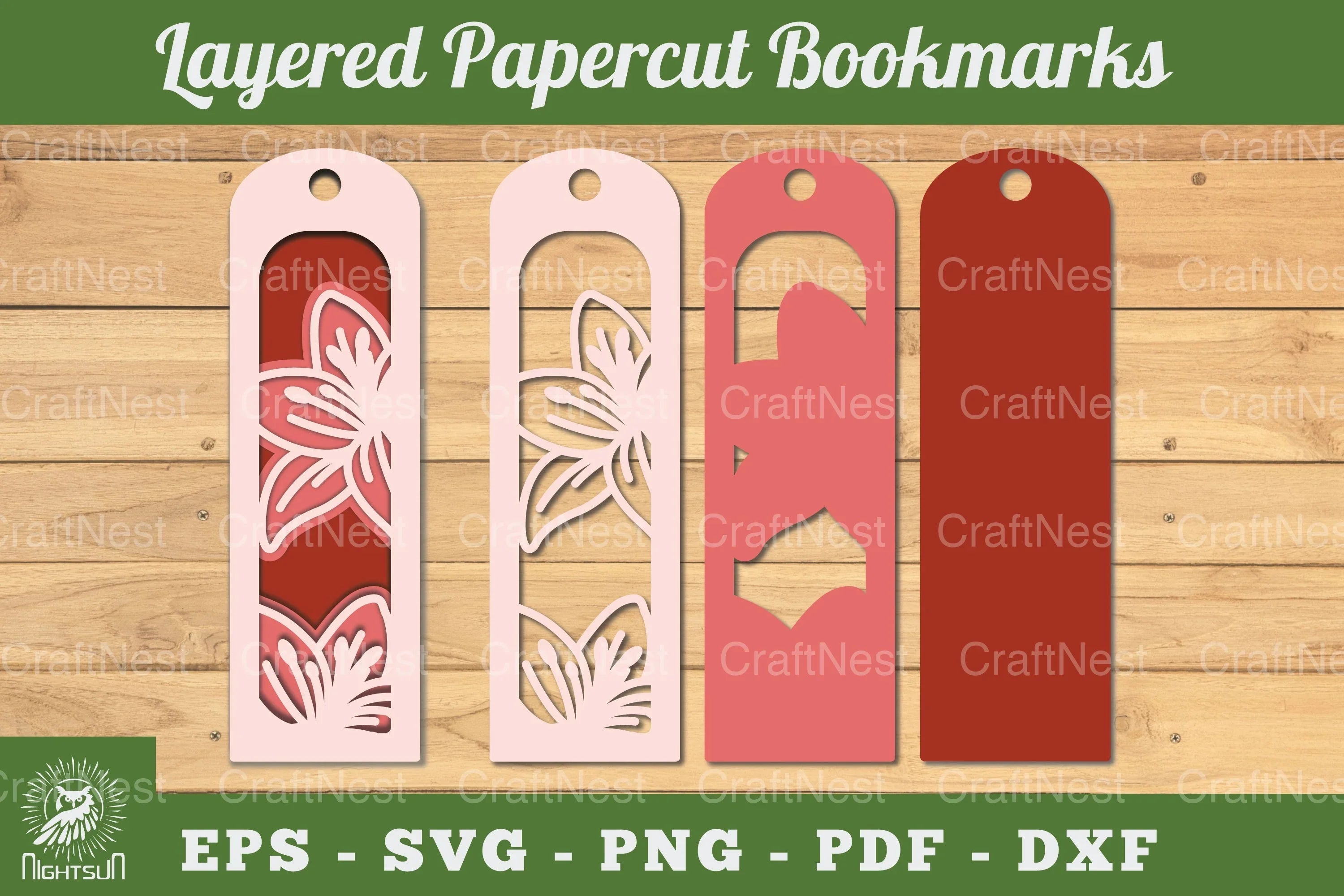Lily Flowers Bookmark Clipart Bundle - CraftNest - Digital Crafting and Art