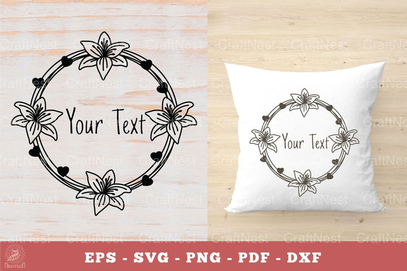 Lily Flowers Monogram Clipart Bundle - CraftNest - Digital Crafting and Art