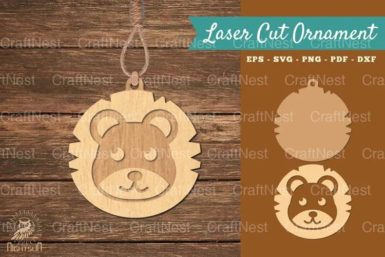 Lion Laser Cut Ornament SVG Bundle - CraftNest - Digital Crafting and Art