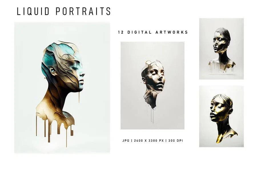 Liquid Portraits - Wall Art - CraftNest - Digital Crafting and Art