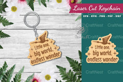 Little One Big World Endless Wonder Keychain Design - CraftNest - Digital Crafting and Art