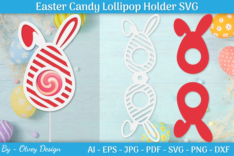 Lollipop Holder Easter Egg SVG Bundle 1 - CraftNest - Digital Crafting and Art