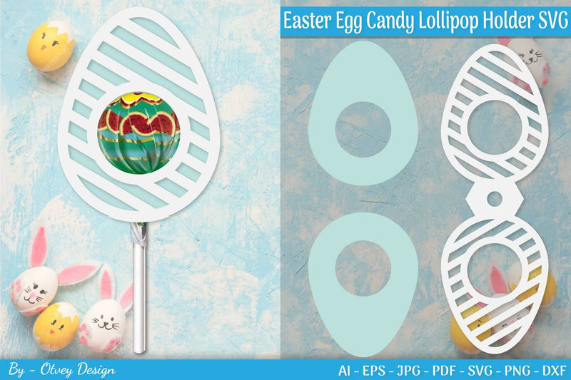Lollipop Holder Easter Egg SVG Bundle 11 - CraftNest - Digital Crafting and Art