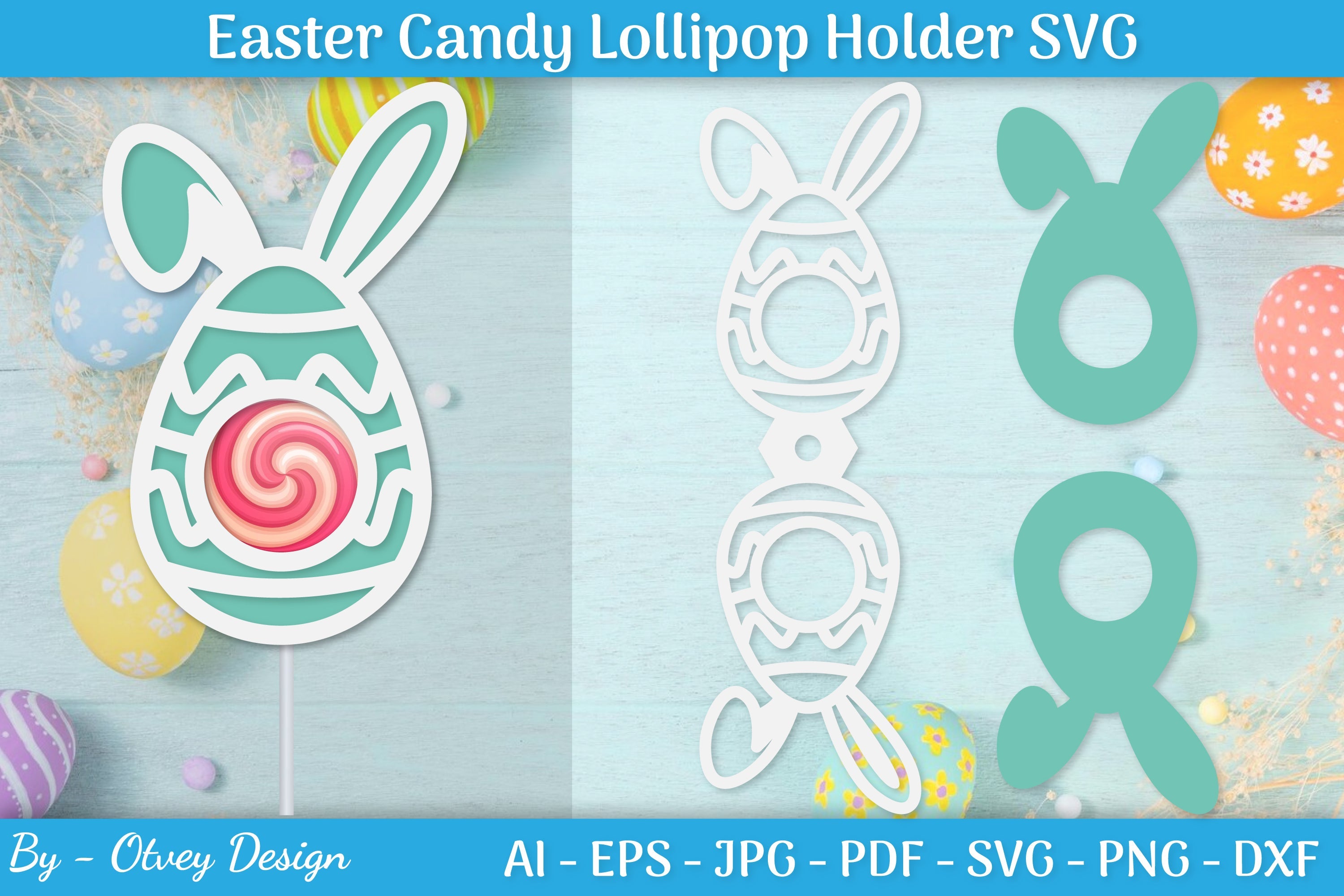 Lollipop Holder Easter Egg SVG Bundle 4 - CraftNest - Digital Crafting and Art