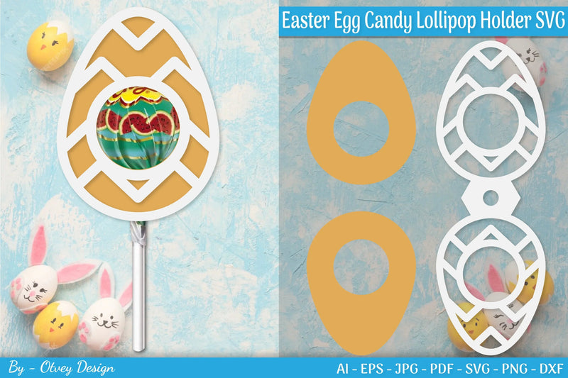 Lollipop Holder Easter Egg SVG Bundle 16 - CraftNest - Digital Crafting and Art