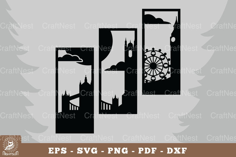 London City View Home Decor Clipart Bundle - CraftNest - Digital Crafting and Art
