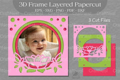 Lotus Flower 3D Frame Clipart Bundle - CraftNest - Digital Crafting and Art