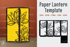 Lotus Flower Papercut Lantern Template Bundle - CraftNest - Digital Crafting and Art