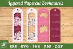 Lotus Flowers Bookmark Clipart Bundle - CraftNest - Digital Crafting and Art