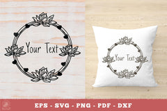 Lotus Flowers Monogram SVG Bundle - CraftNest - Digital Crafting and Art