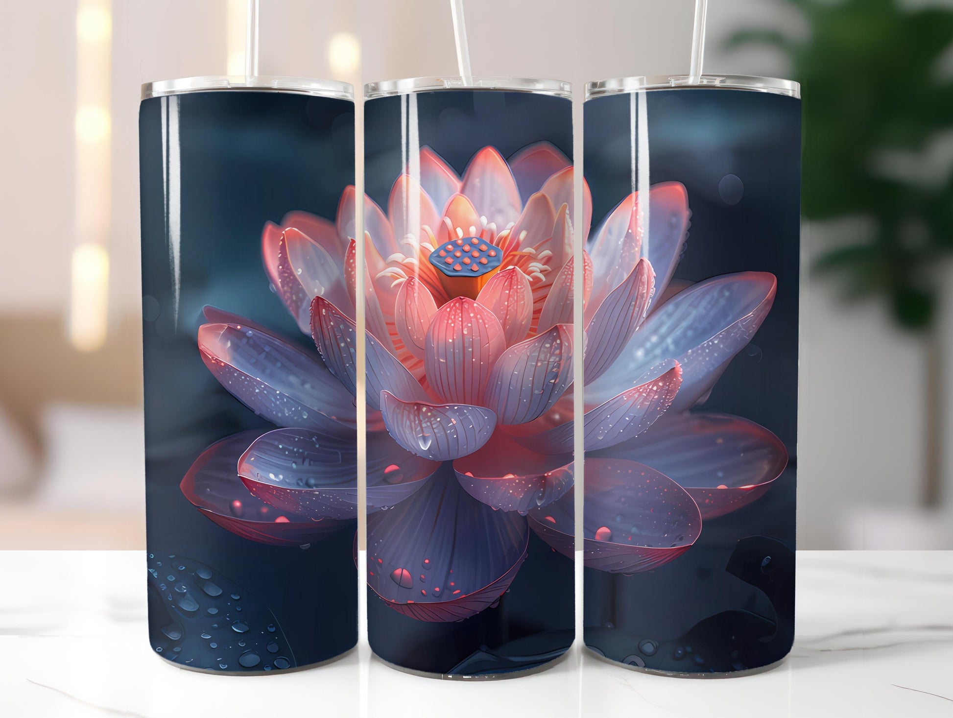 Lotus Flowers Tumbler Wrap - CraftNest - Digital Crafting and Art