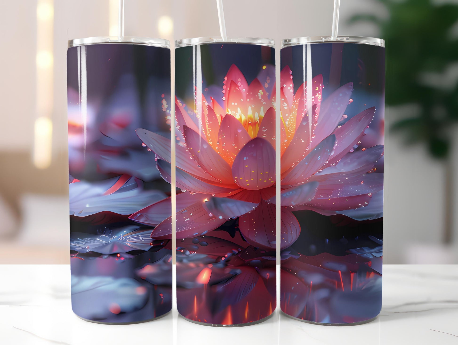 Lotus Flowers Tumbler Wrap - CraftNest - Digital Crafting and Art