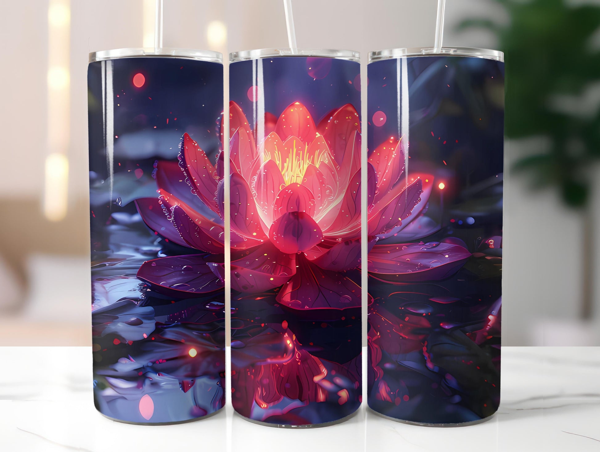 Lotus Flowers Tumbler Wrap - CraftNest - Digital Crafting and Art