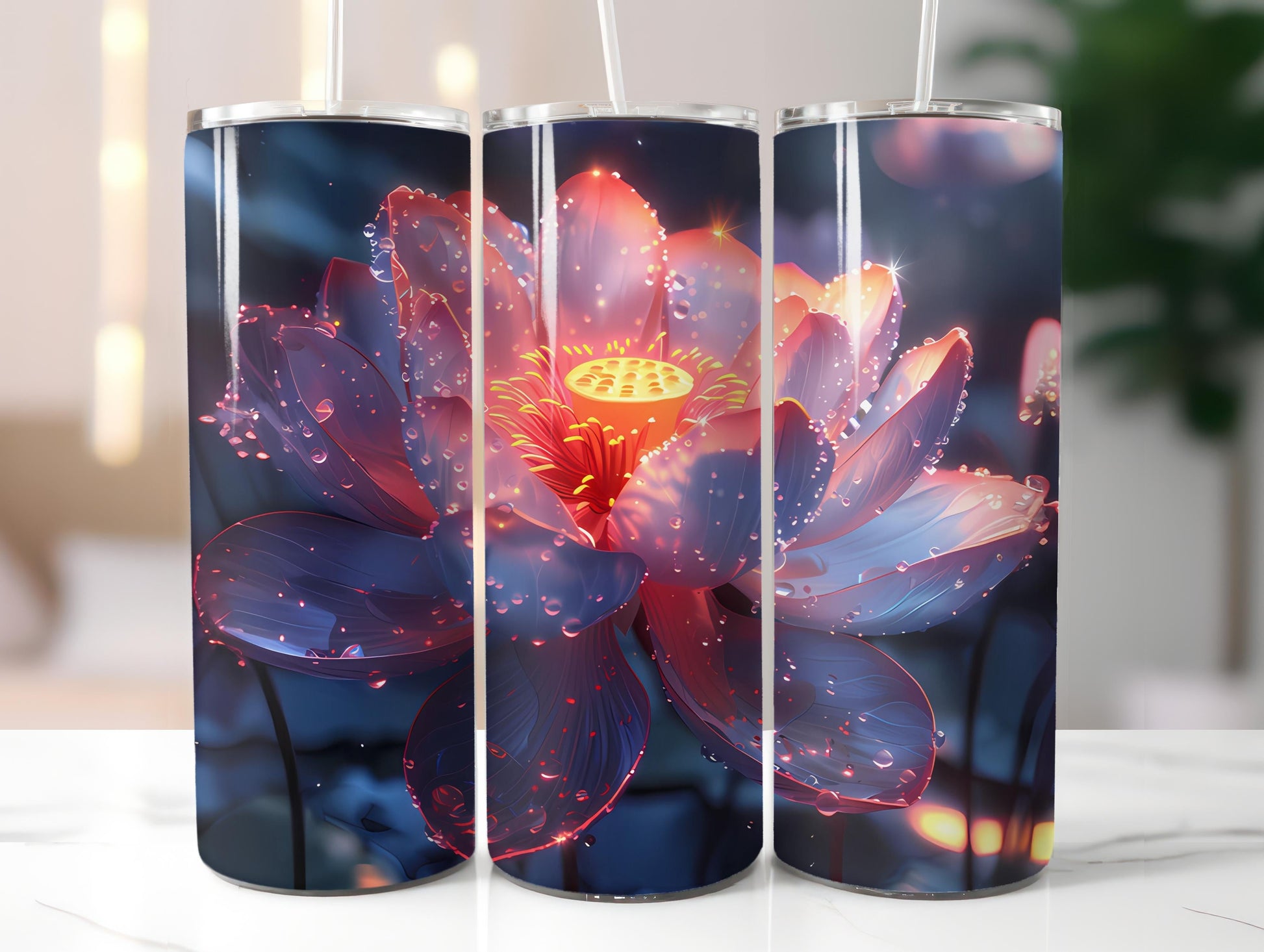 Lotus Flowers Tumbler Wrap - CraftNest - Digital Crafting and Art
