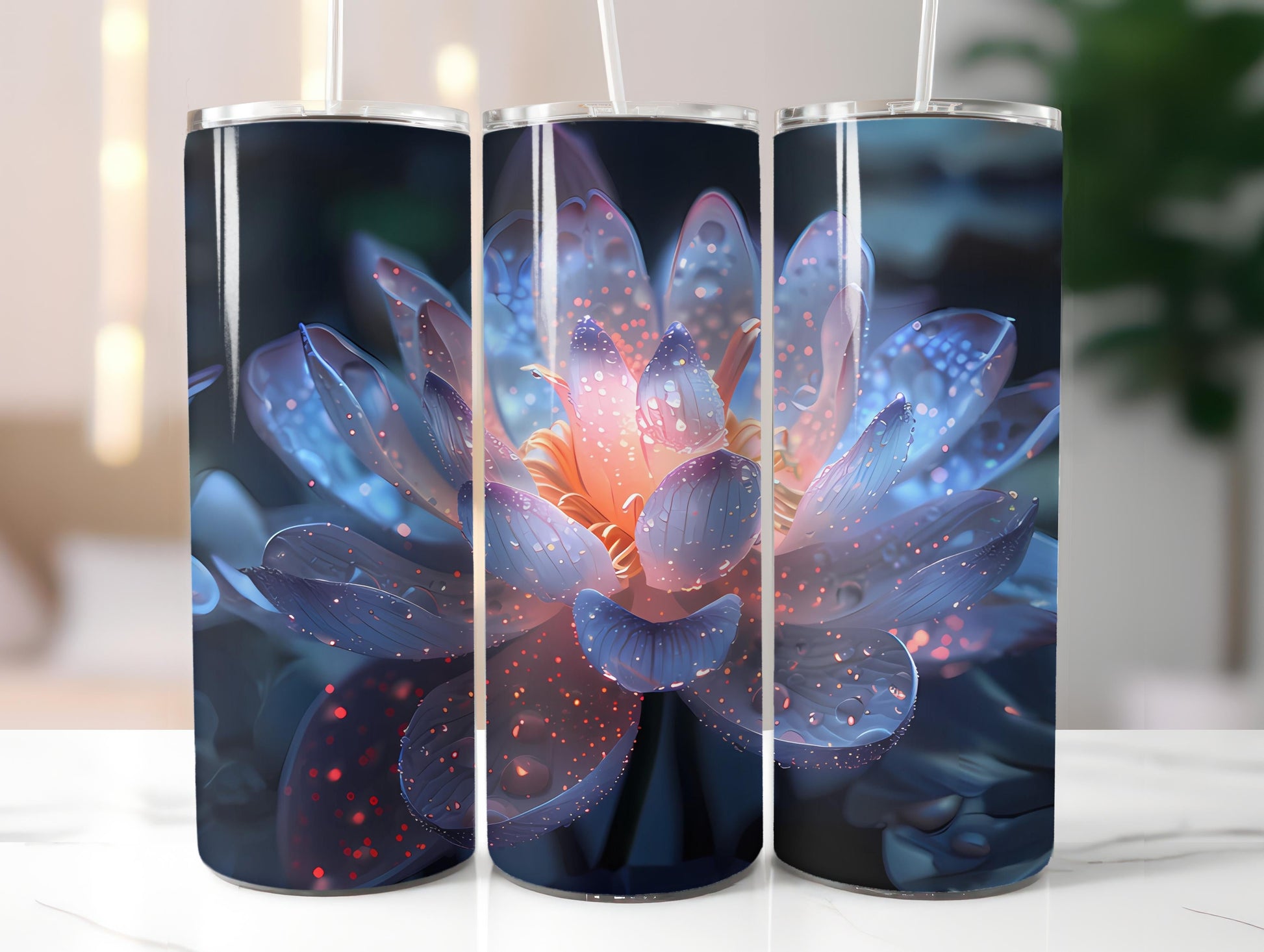 Lotus Flowers Tumbler Wrap - CraftNest - Digital Crafting and Art