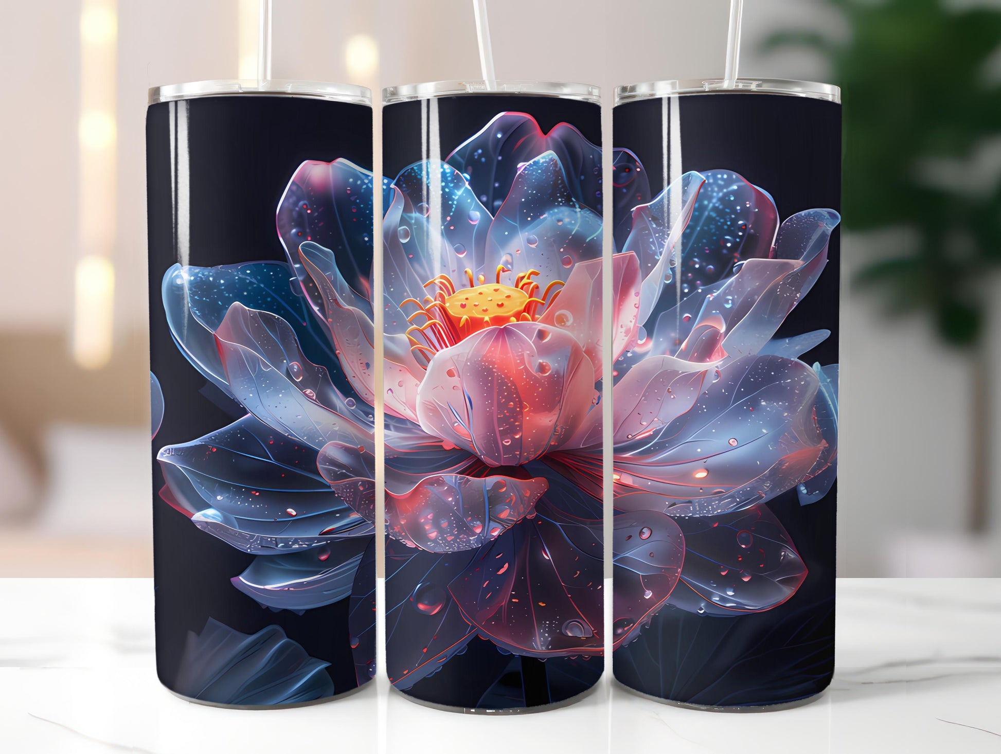 Lotus Flowers Tumbler Wrap - CraftNest - Digital Crafting and Art