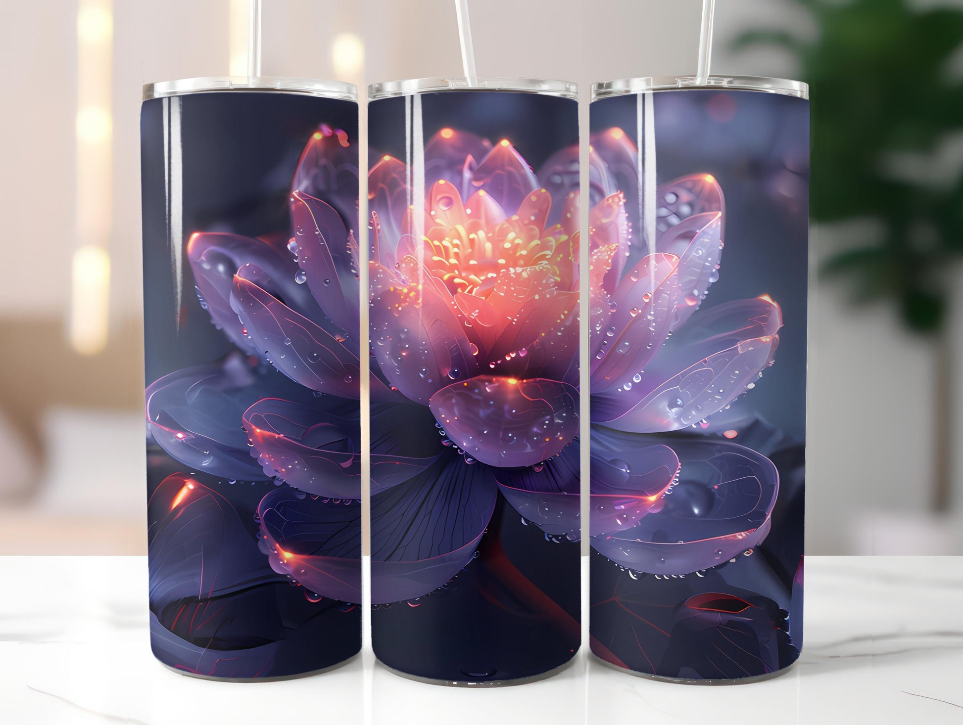 Lotus Flowers Tumbler Wrap - CraftNest - Digital Crafting and Art