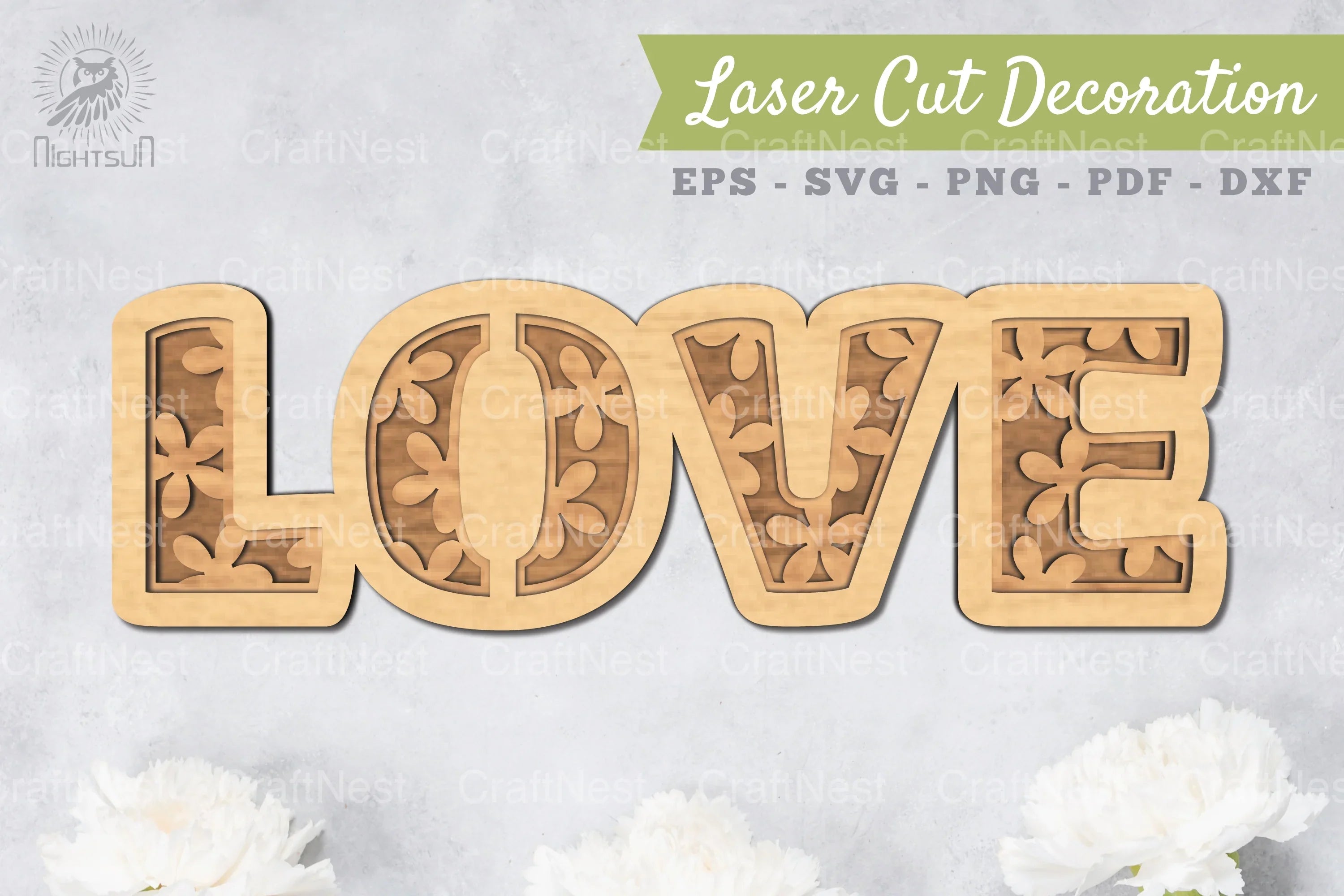Love 3D Lasercut Decoration Clipart Bundle - CraftNest - Digital Crafting and Art