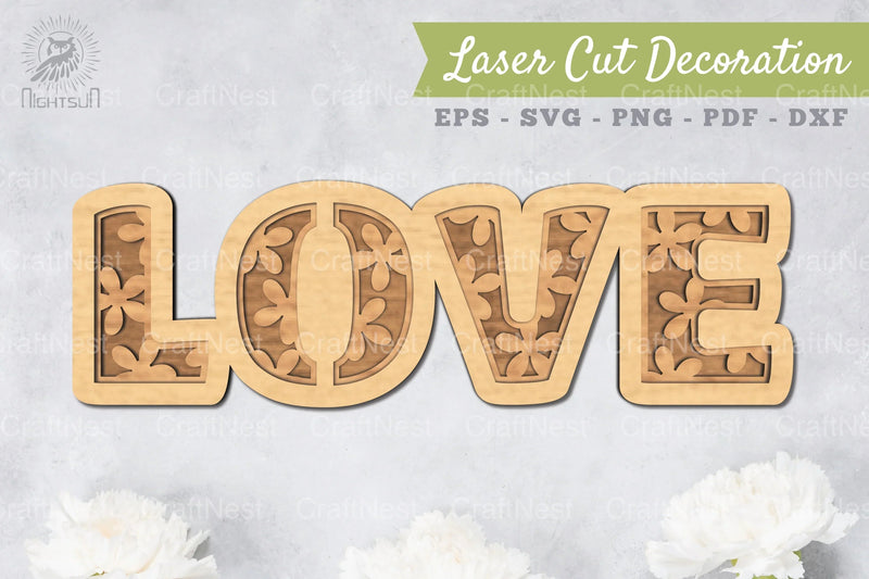 Love 3D Lasercut Decoration Clipart Bundle - CraftNest - Digital Crafting and Art