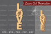 American Football Love Laser Cut Decoration Clipart Bundle