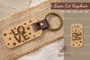 Love American Football Laser Cut Keychain Design