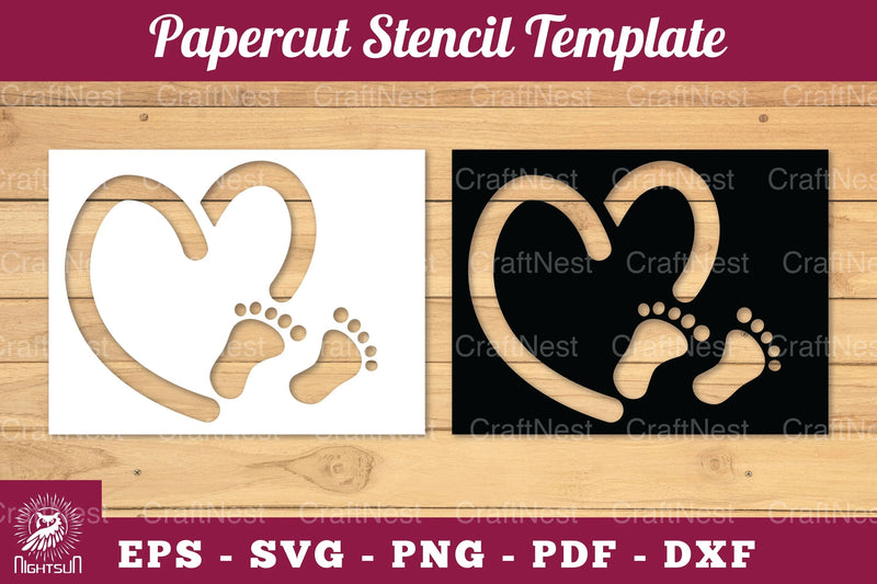 Love Baby Paper Cut Stencil Clipart Bundle - CraftNest - Digital Crafting and Art